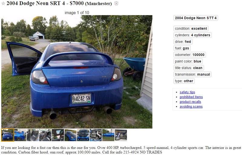 Illustration for article titled The 146MPH SRT-4 Is For Sale (Updated: Not Anymore)